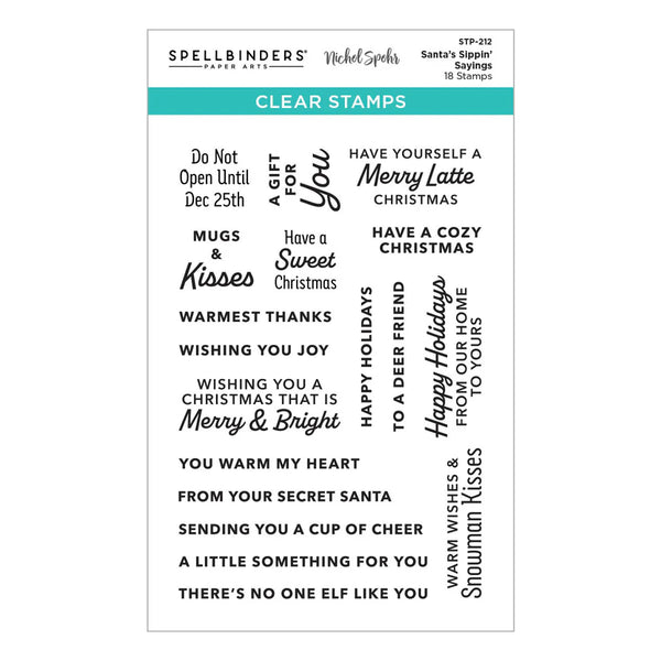 Santa’s Sippin’ Sayings Clear Stamp Set | Nichol Spohr