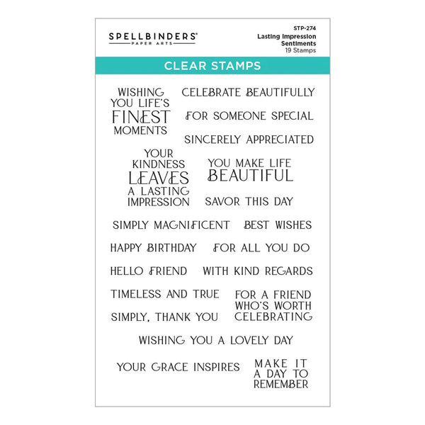 {coming soon!} Lasting Impressions Sentiments Clear Stamp Set