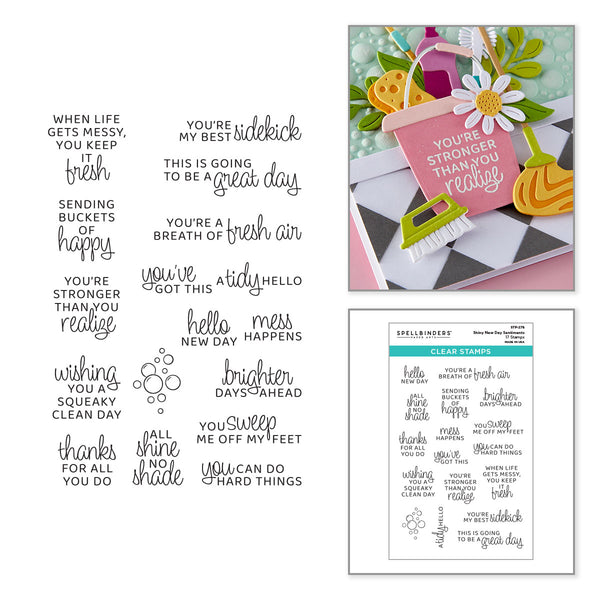 Shiny New Day Sentiments Clear Stamp Set