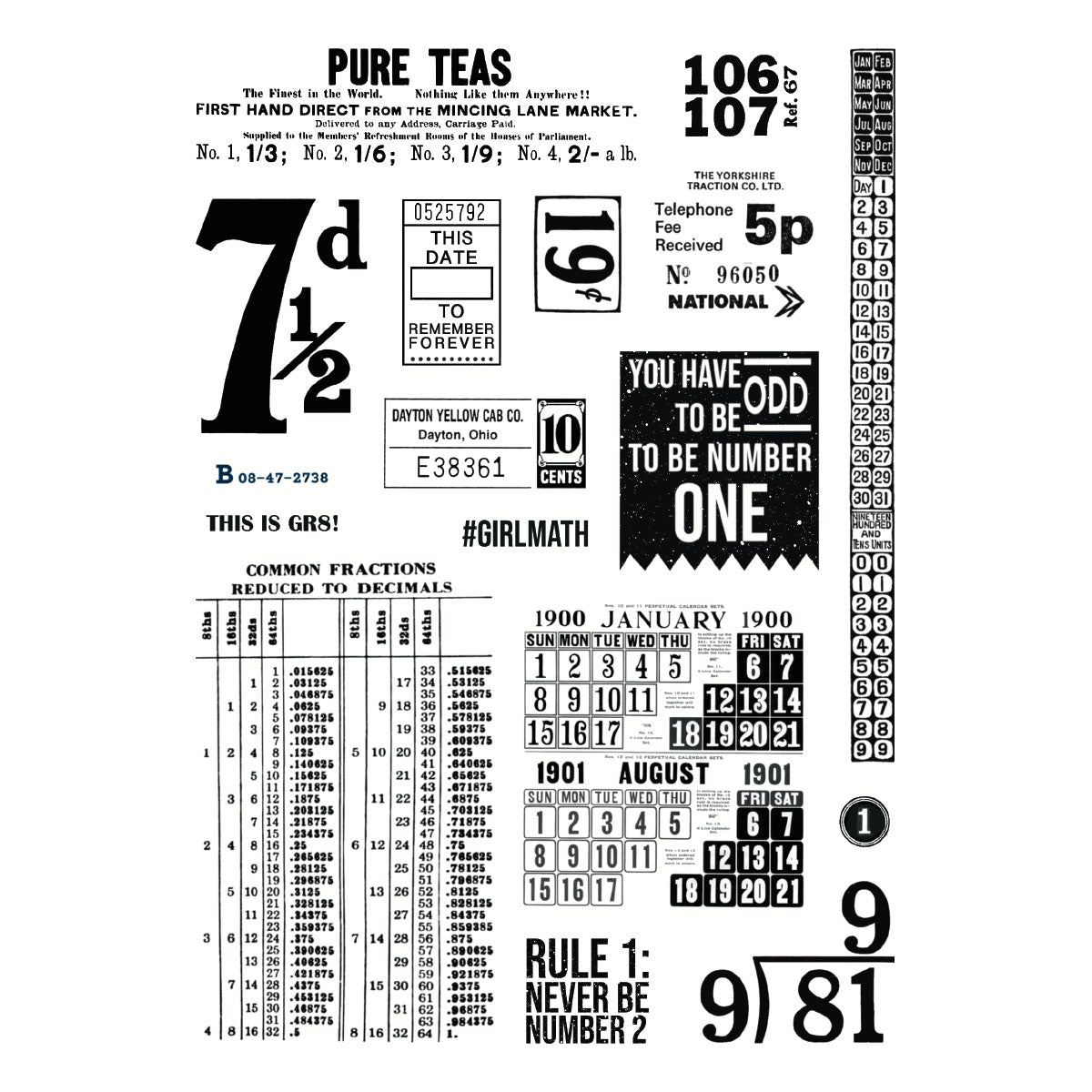 Keepsake Numbers Clear Stamp Set | Esther Glas {coming soon!}