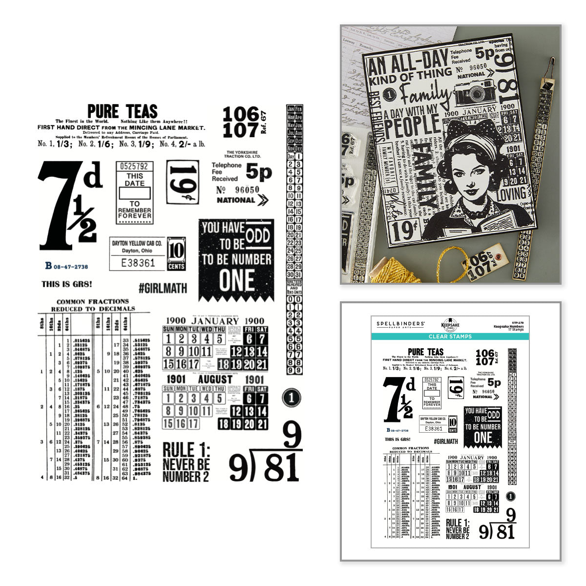 Keepsake Numbers Clear Stamp Set | Esther Glas {coming soon!}