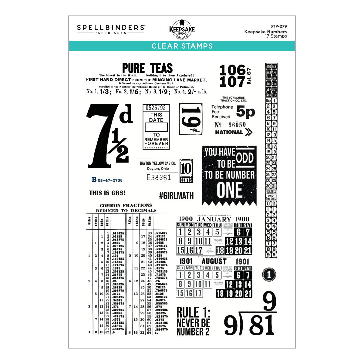 Keepsake Numbers Clear Stamp Set | Esther Glas {coming soon!}