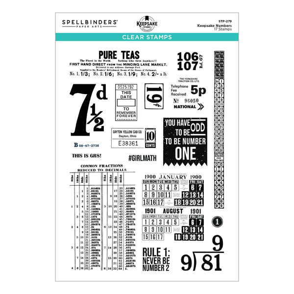 Keepsake Numbers Clear Stamp Set | Esther Glas {coming soon!}