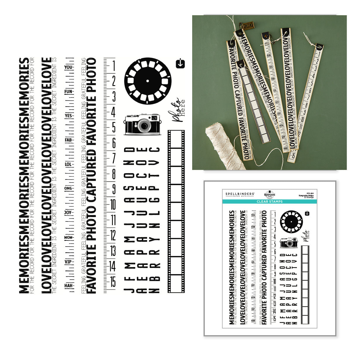 Keepsake Strips Clear Stamp Set | Esther Glas {coming soon!}