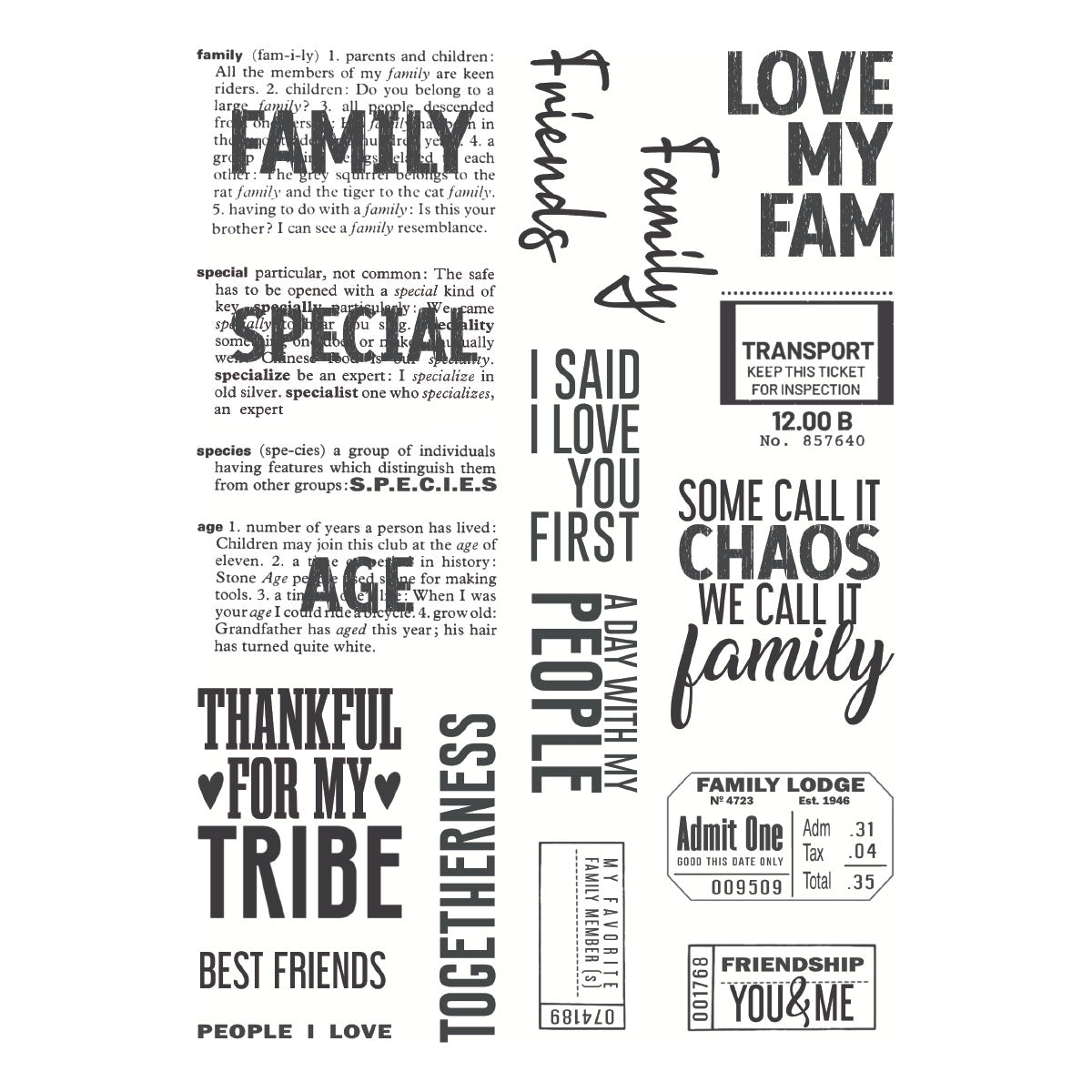 Family & Friends Clear Stamp Set | Esther Glas {coming soon!}