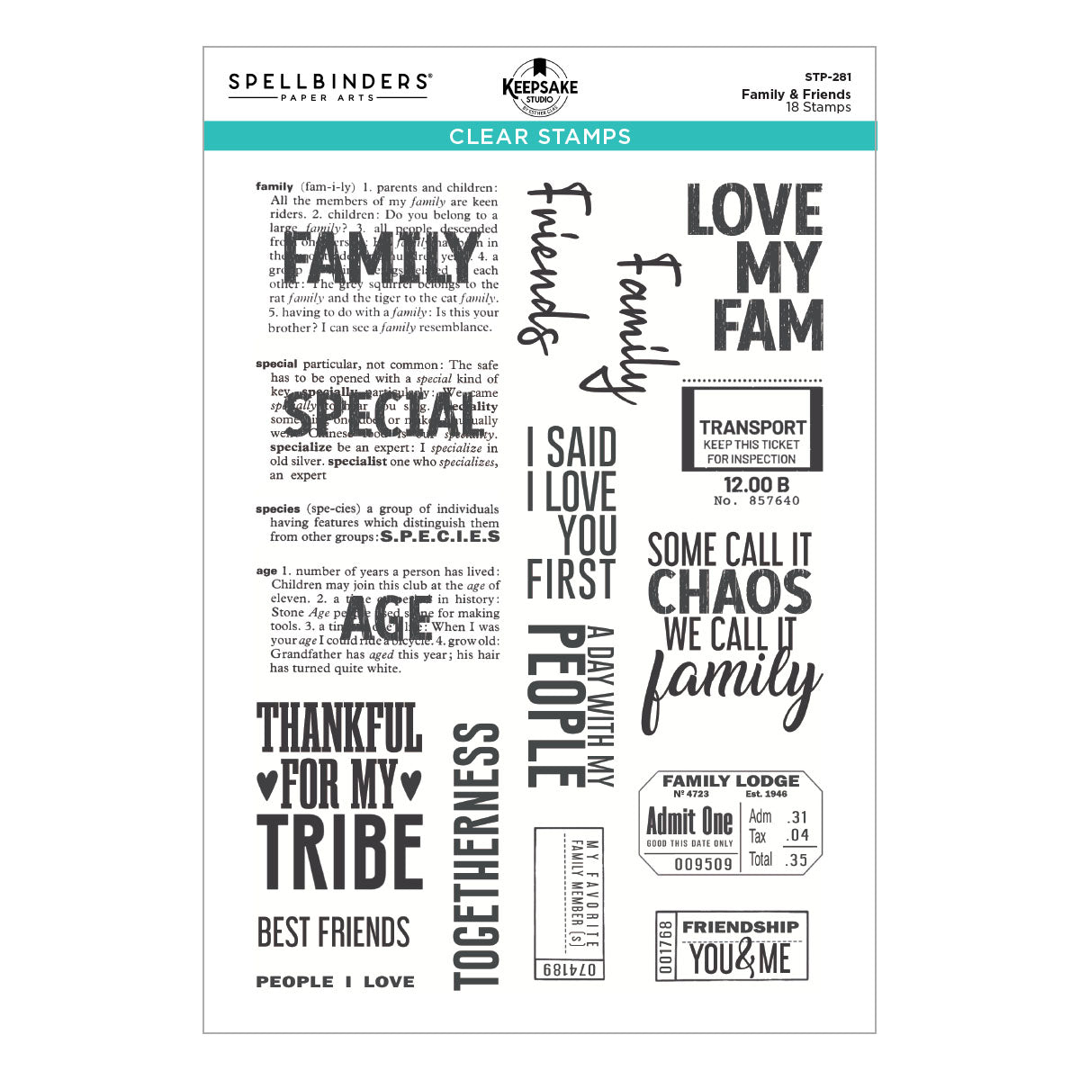 Family & Friends Clear Stamp Set | Esther Glas {coming soon!}