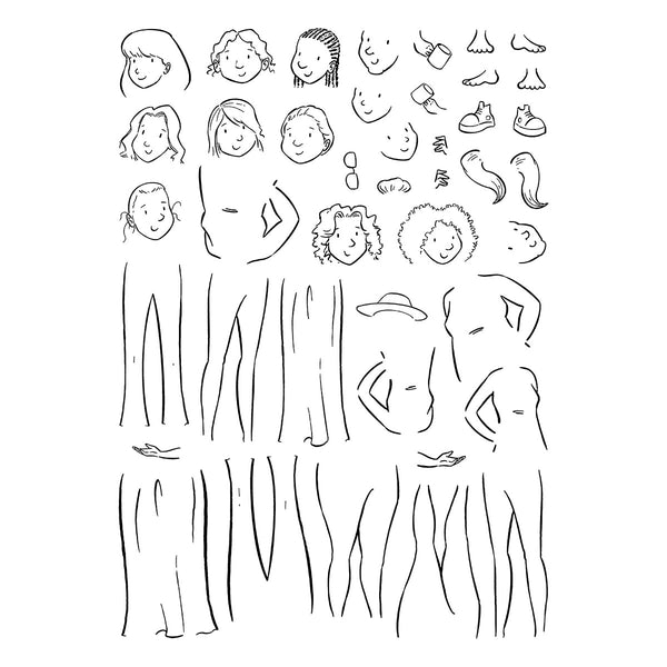 Illustrated Lady Clear Stamp Set | Josh Griffiths Studio