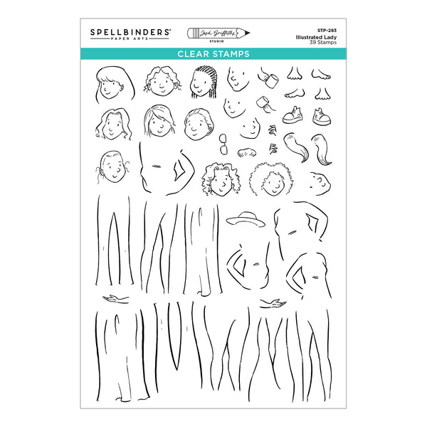 Illustrated Lady Clear Stamp Set | Josh Griffiths Studio