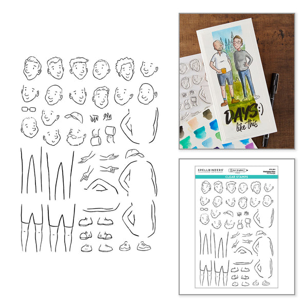 Illustrated Man Clear Stamp Set | Josh Griffiths Studio