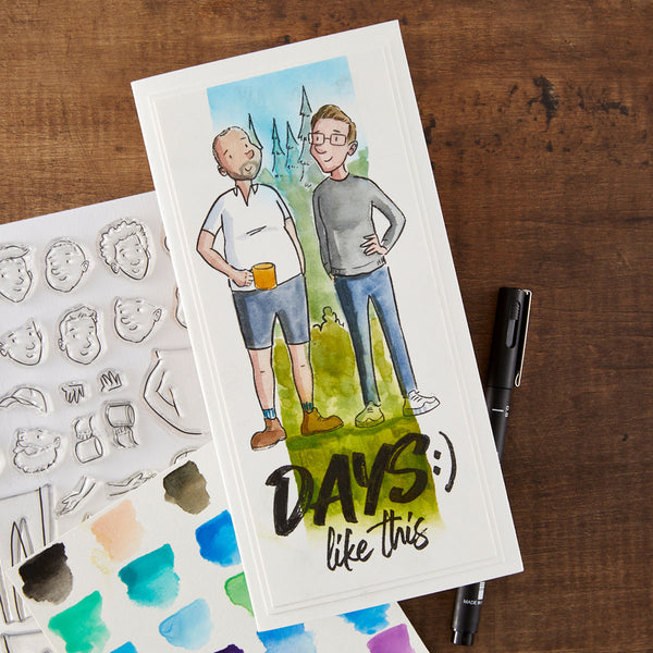 Illustrated Man Clear Stamp Set | Josh Griffiths Studio