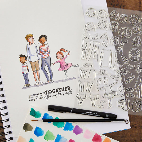 Illustrated Boys & Girls Clear Stamp Set | Josh Griffiths Studio