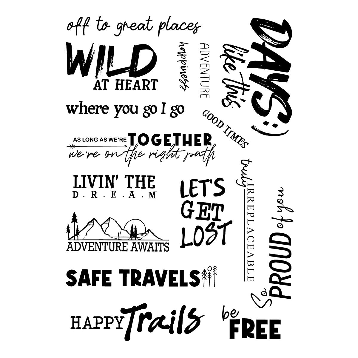Words for the Wild Clear Stamp Set | Josh Griffiths Studio