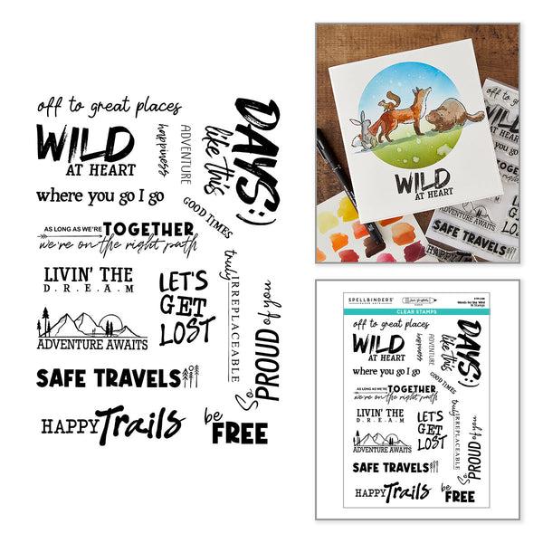 Words for the Wild Clear Stamp Set | Josh Griffiths Studio