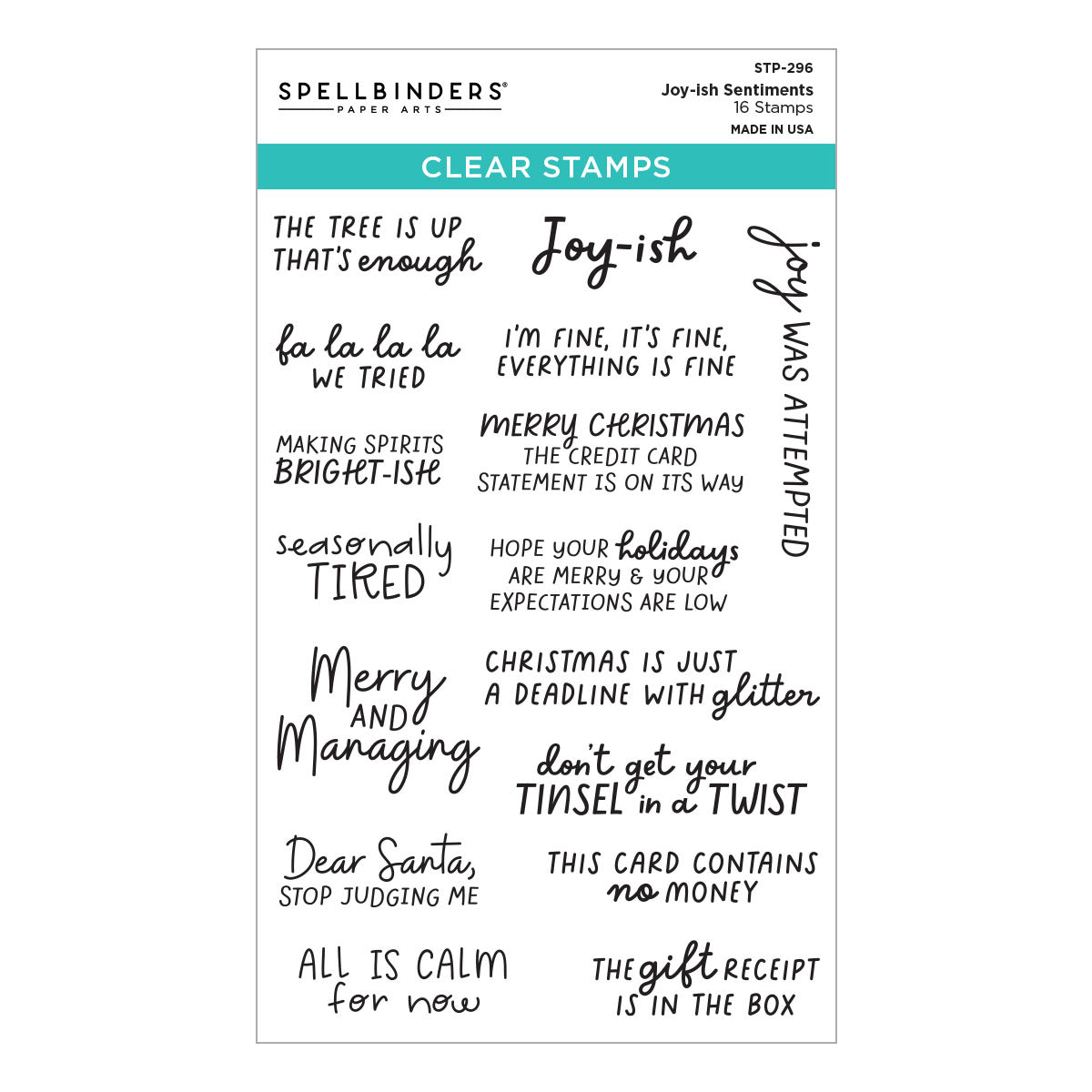 Joy-ish Sentiments Clear Stamp Set