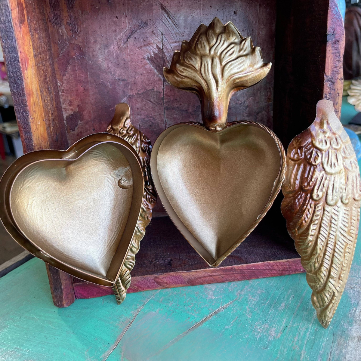 Sacred Heart Box with Wings