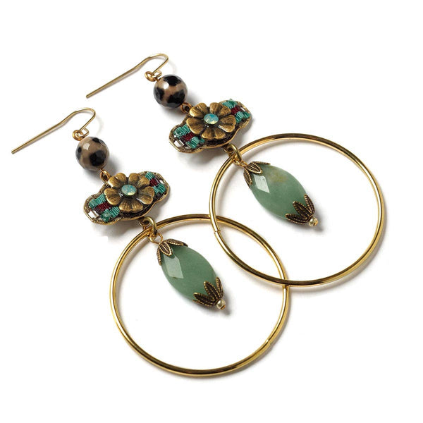 Satine French Hoop Earrings