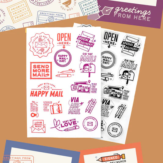 Send More Mail 4x6 Clear Stamp Set {Throwback!}