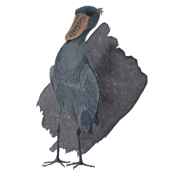 Shoebill Stork Grey Ink