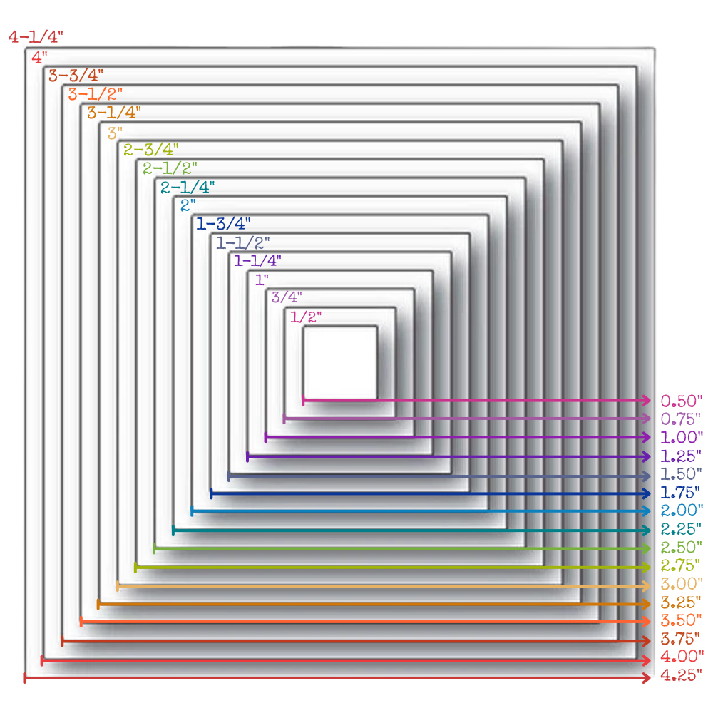 Square Basics Nesting Frames Die Set