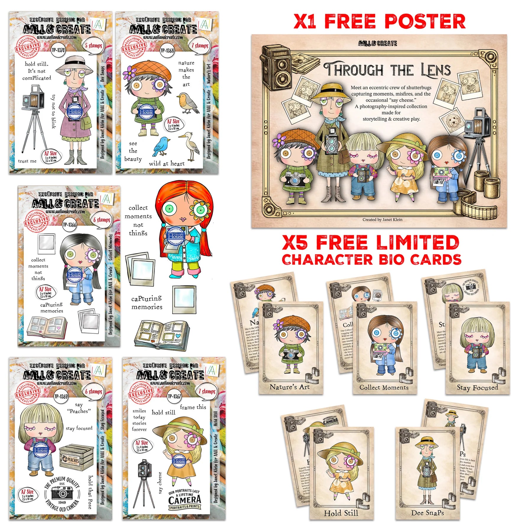 Through The Lens A5 Stamp Bundle | Janet Klein