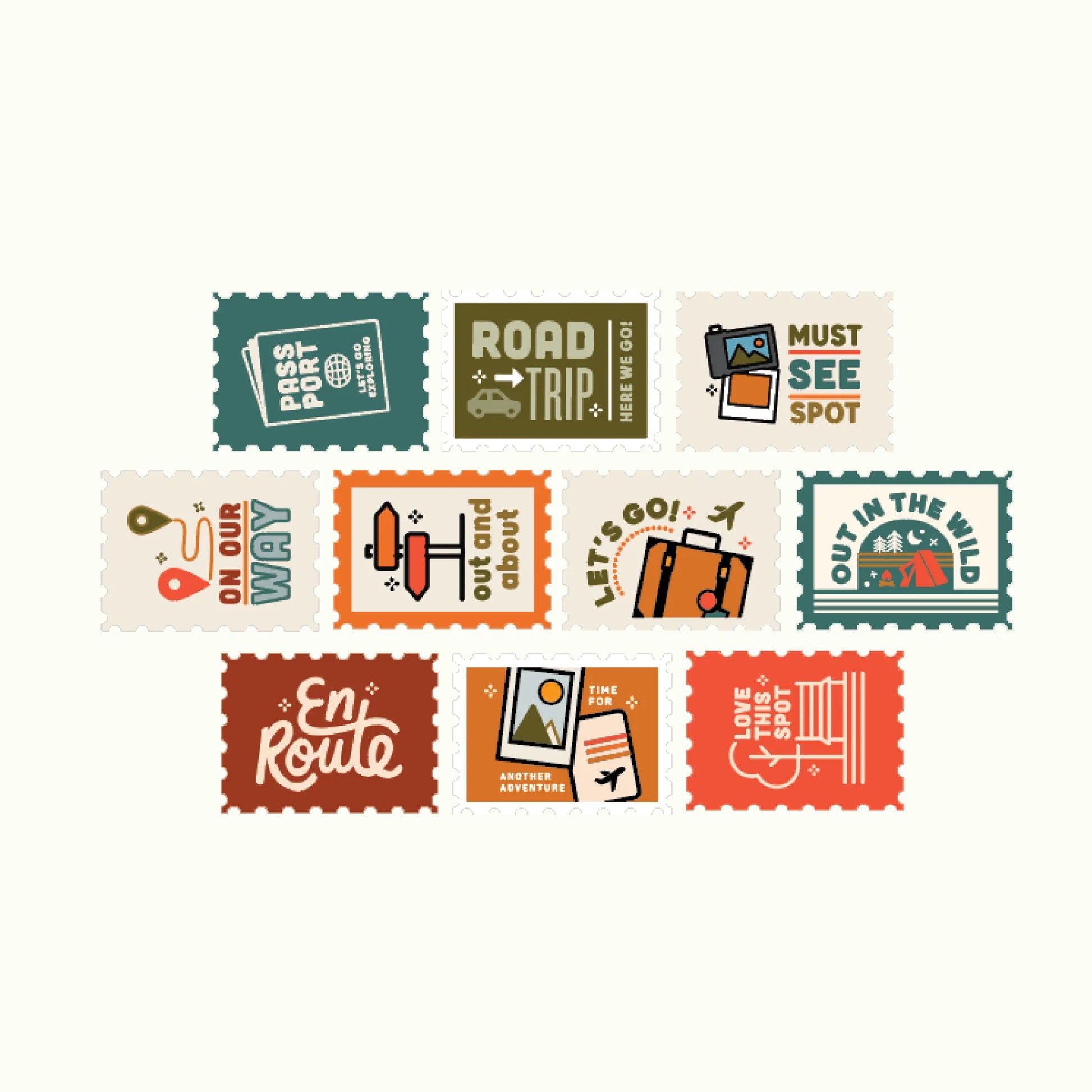 Let's Go Perforated Stamp Washi Tape