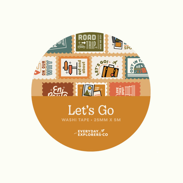 Let's Go Perforated Stamp Washi Tape