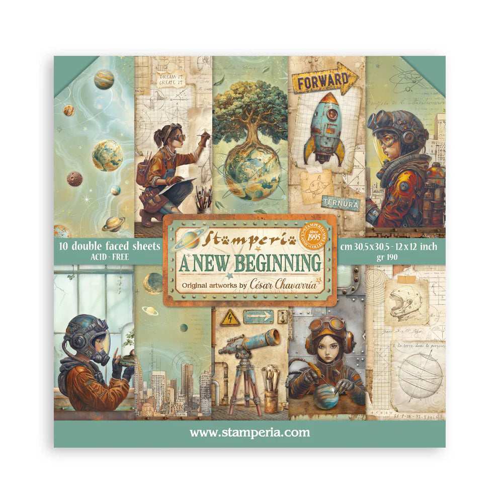 A New Beginning 12x12 Double-Sided Paper 10 Sheet Pack