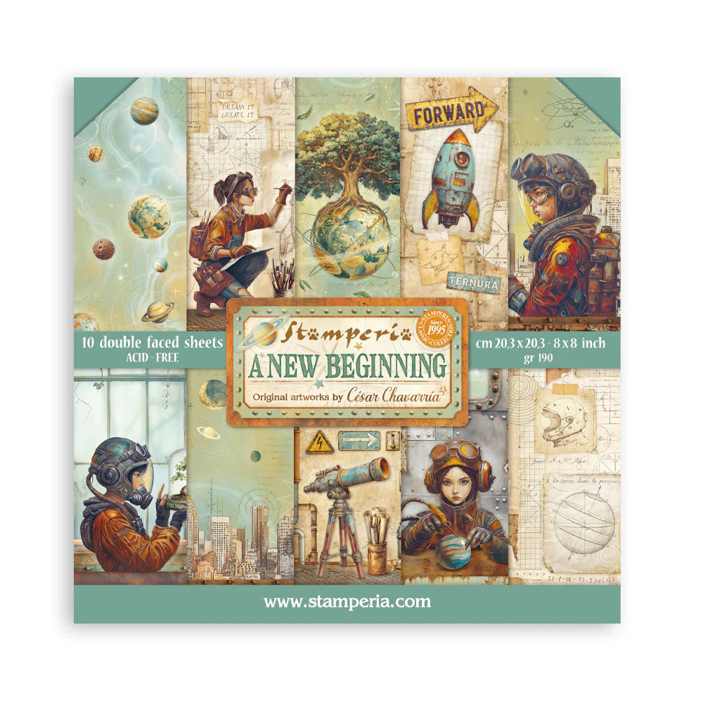 A New Beginning 8x8 Double-Sided Paper 10 Sheet Pack