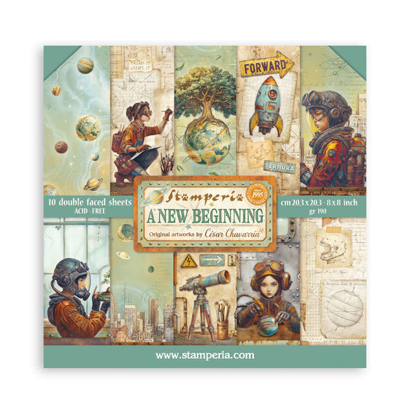 A New Beginning 8x8 Double-Sided Paper 10 Sheet Pack