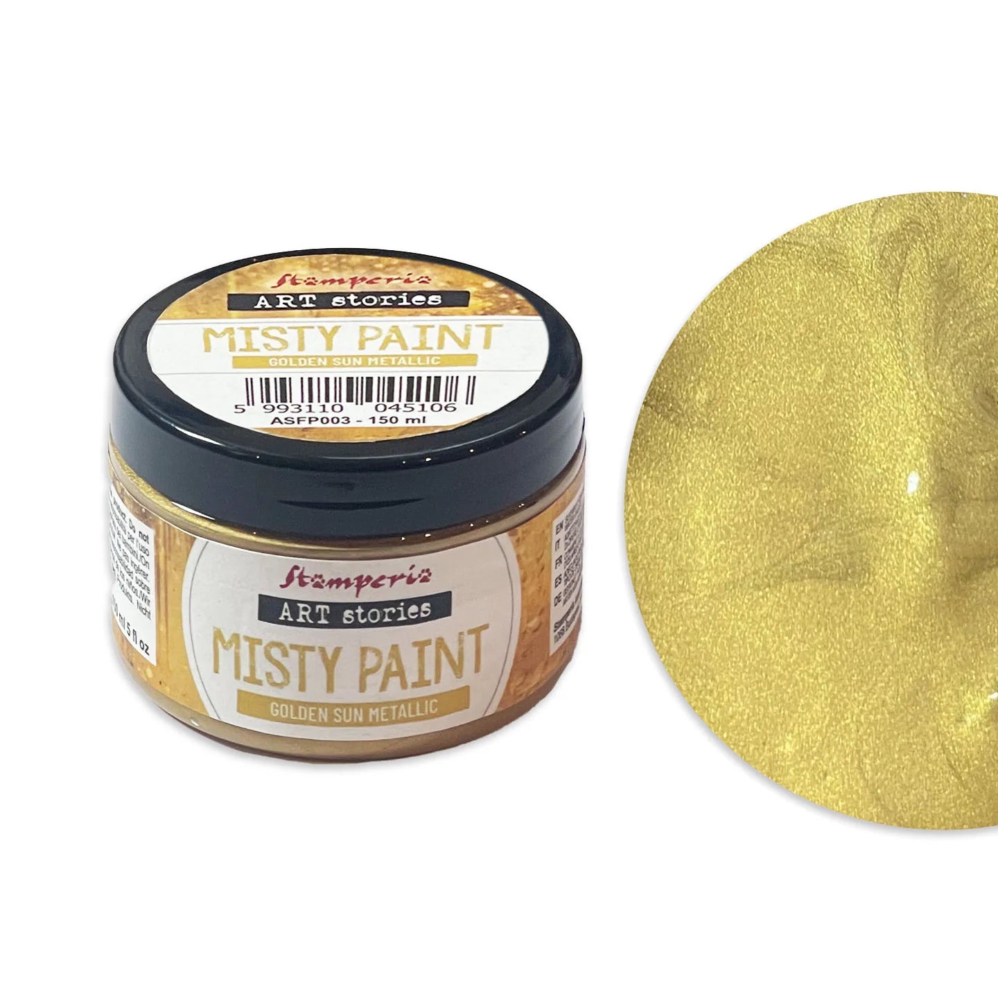 Golden Sun Metallic Misty Paint | Art Stories