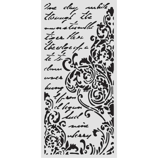 Secret Diary Frieze with Lettering 4.72" x 9.84" Stencil
