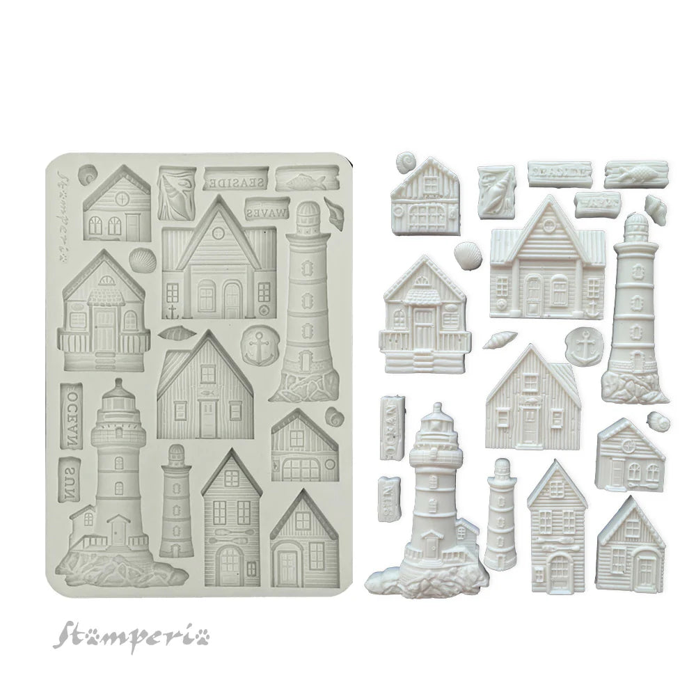 Houses & Lighthouses A5 Silicone Mould | Silent Sea