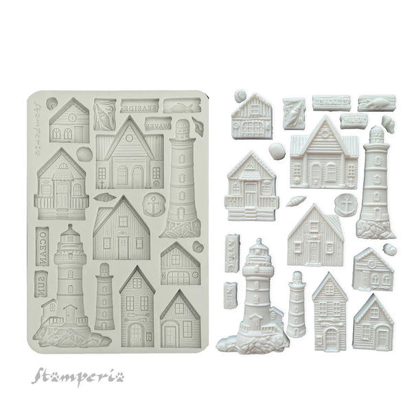 Houses & Lighthouses A5 Silicone Mould | Silent Sea