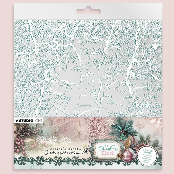{coming soon!} Christmas Blush 8x8 White & Vintage Mint Acetate Sheets