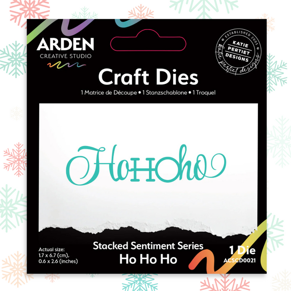 Stacked "Ho Ho Ho" Craft Die | Sentiment Series