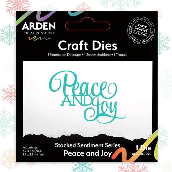 Stacked "Peace and Joy" Craft Die | Sentiment Series