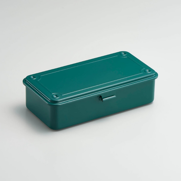 {back soon!} Antique Green T-190 Steel Stackable Storage Box