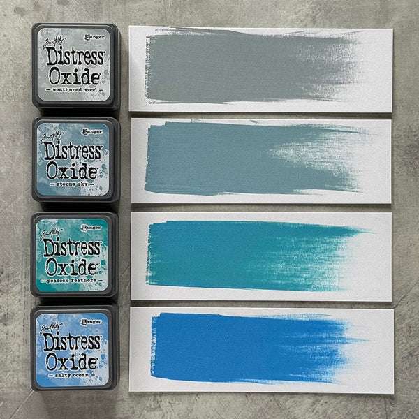 Mini Oxide Ink Pads Set 4 {blues} | Tim Holtz