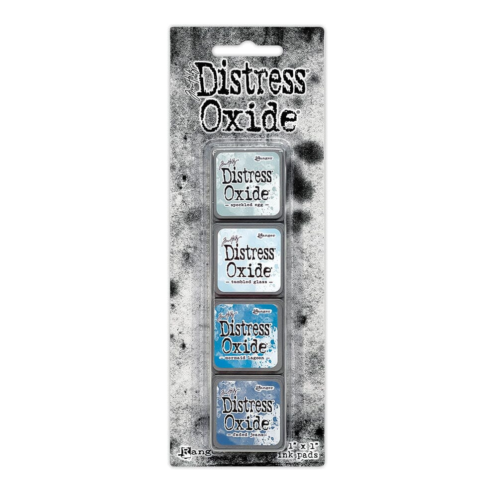 Mini Oxide Ink Pads Set 10 {blues} | Tim Holtz