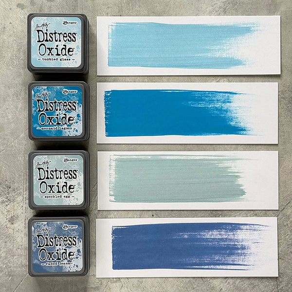 Mini Oxide Ink Pads Set 10 {blues} | Tim Holtz
