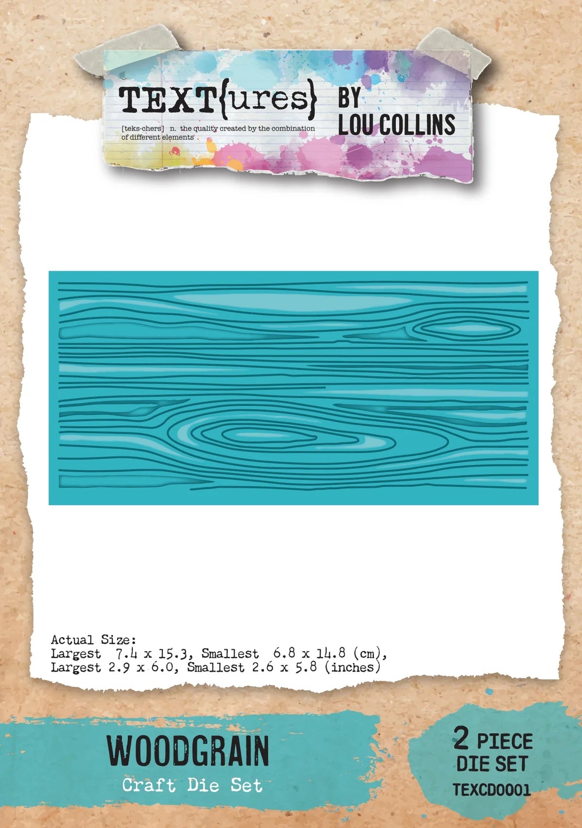 Woodgrain Craft Die Set | TEXT{ures} by Lou Collins