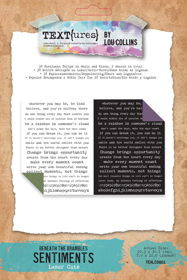 Beneath the Brambles TEXT{ures} Laser Cut Sentiment Pack