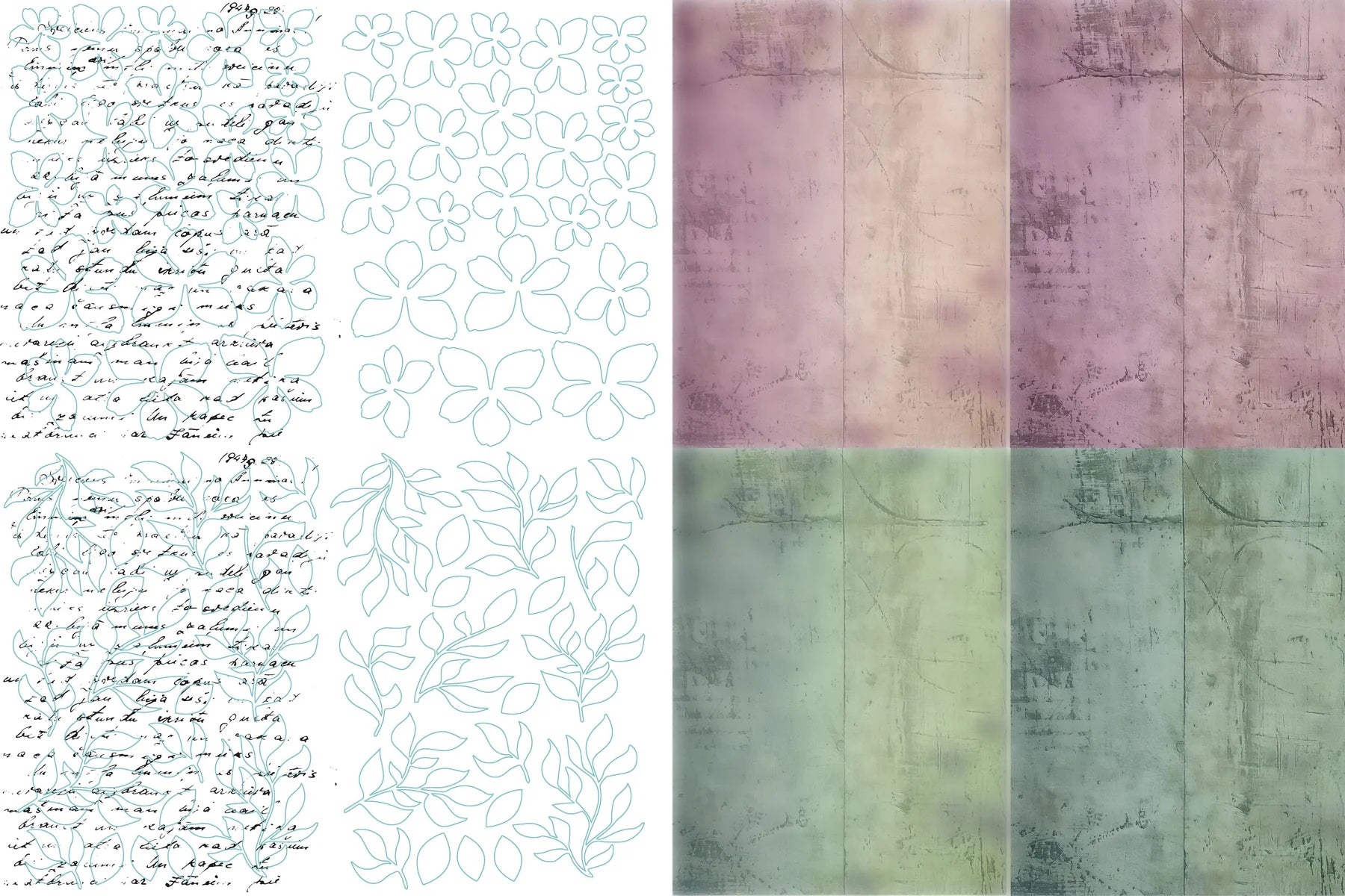 Beneath the Brambles TEXT{ures} Inkable Florals Laser Cuts