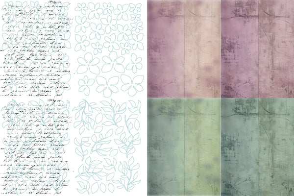 Beneath the Brambles TEXT{ures} Inkable Florals Laser Cuts