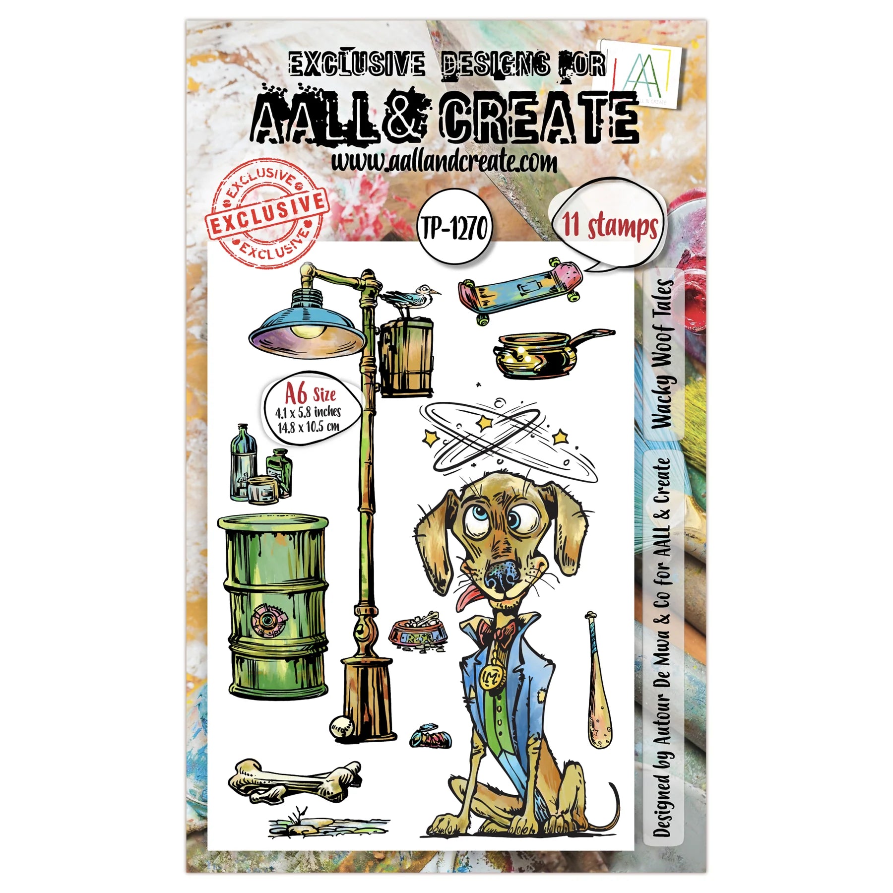 Wacky Woof Tales A6 Clear Stamp Set No. 1270