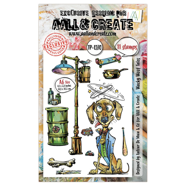 Wacky Woof Tales A6 Clear Stamp Set No. 1270