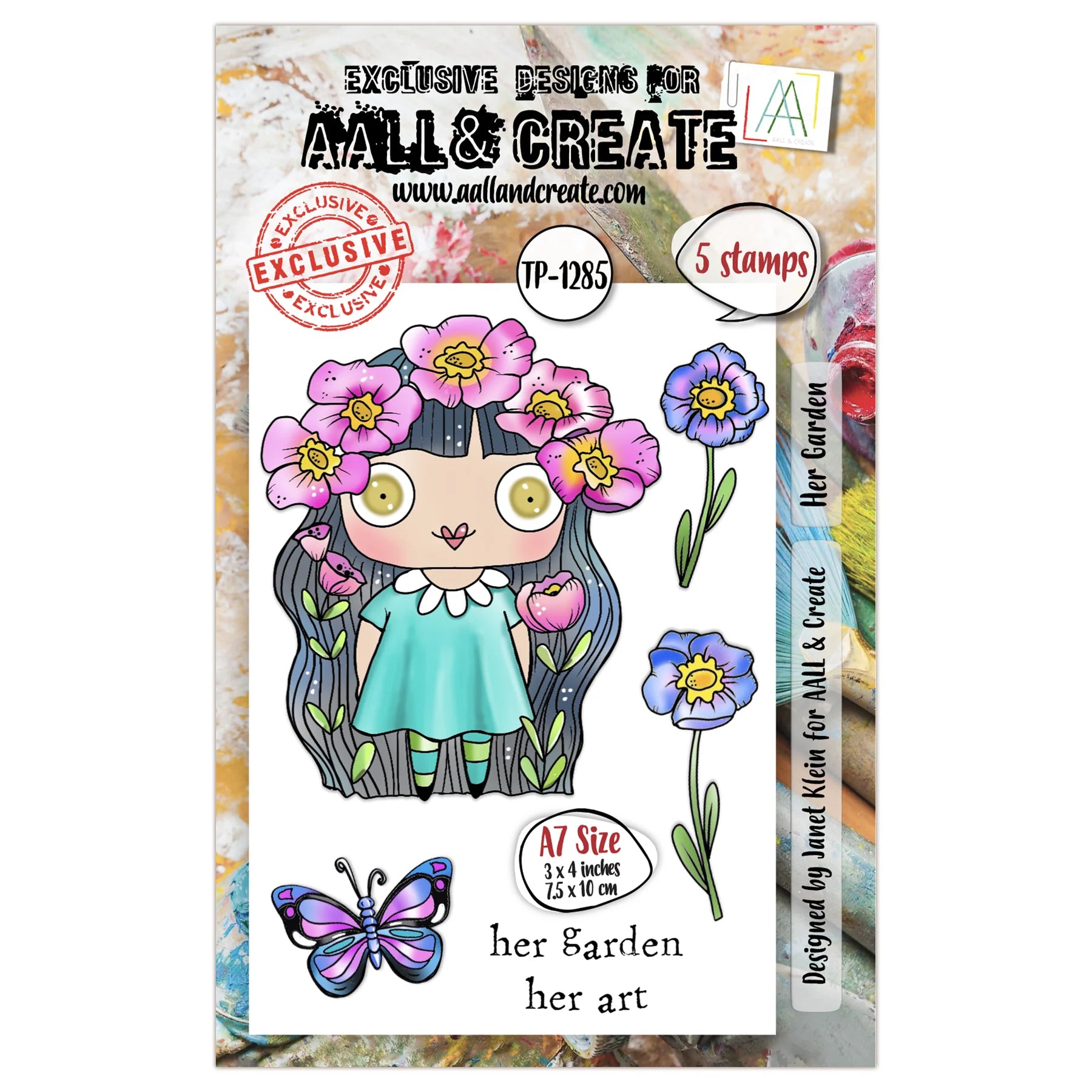 Her Garden A7 Clear Stamp Set No. 1285
