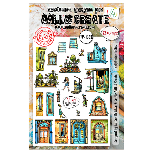 Neighbour Notes A5 Stamp Set