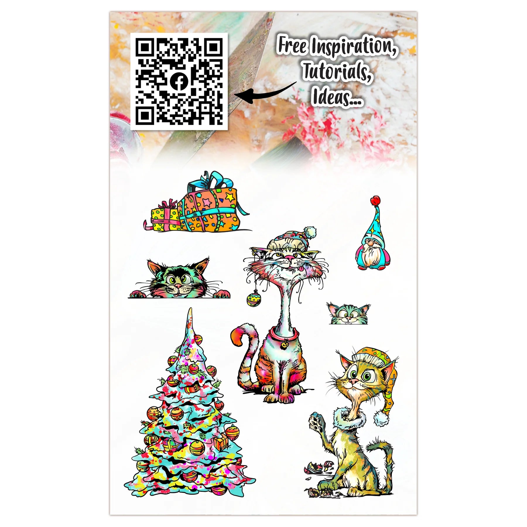 Catmas Capers {Christmas} A6 Clear Stamp Set No. 1321