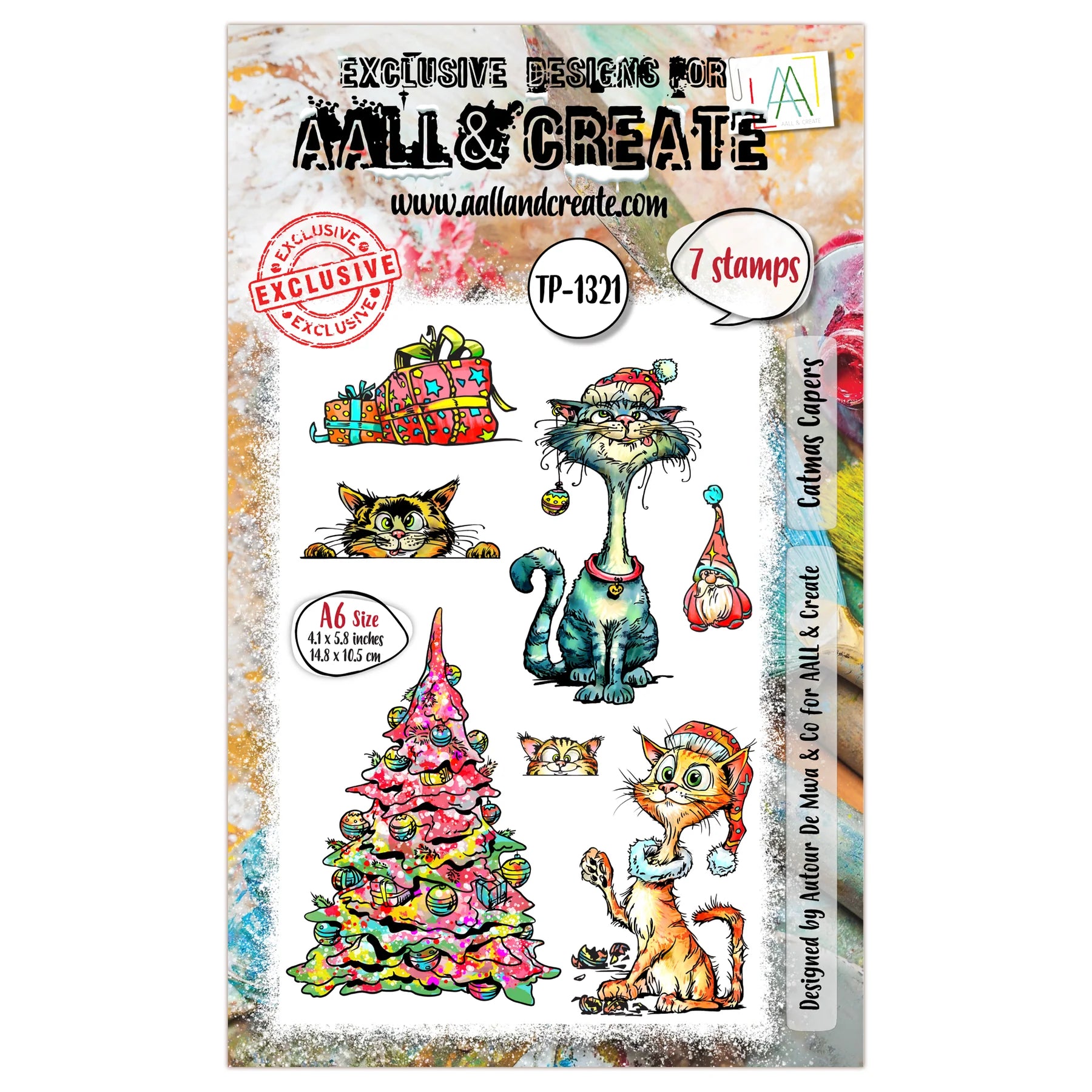 Catmas Capers {Christmas} A6 Clear Stamp Set No. 1321